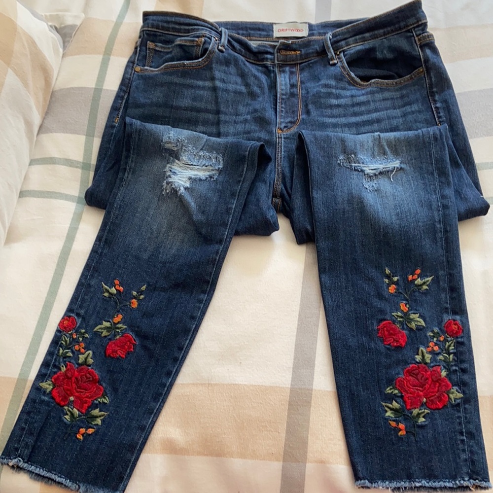 Driftwood Embroidered Jeans